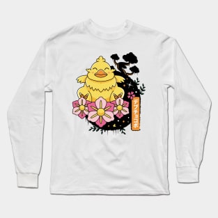 Fat Chocobo Japanese Landscape Long Sleeve T-Shirt